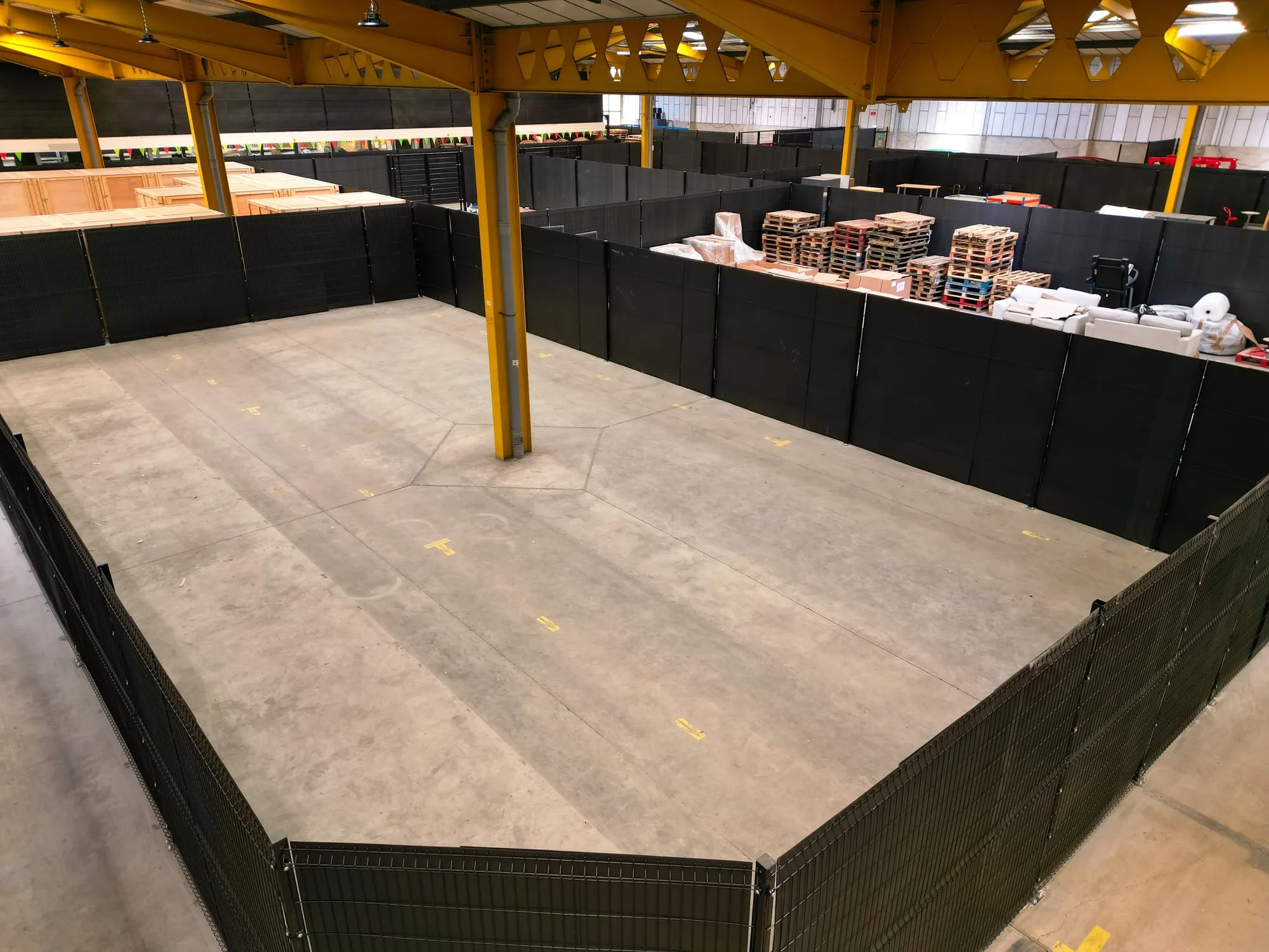Aerial view of warehouse units at Watermoor Point, Cirencester