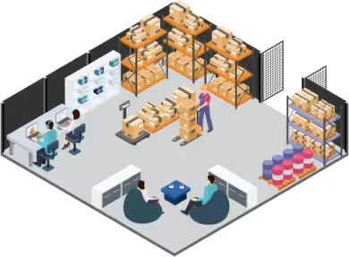 Small warehouse unit infographic